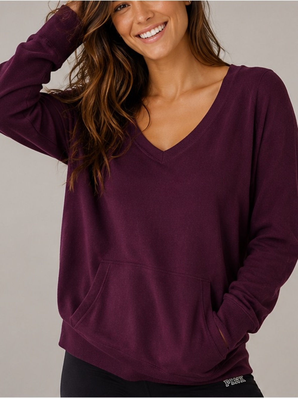 VS V-Neck Burgundy Sweater